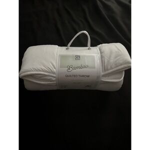 Comfort Lab Bamboo Quilted Throw Blanket 50x60 White New In Package Cozy Home
